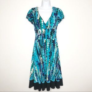 Fit & Flare Dress Polka Dot V Neck NWOT